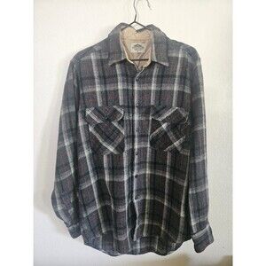 Vintage Fieldmaster Flannel Size Med Tall Wool Blend Gray